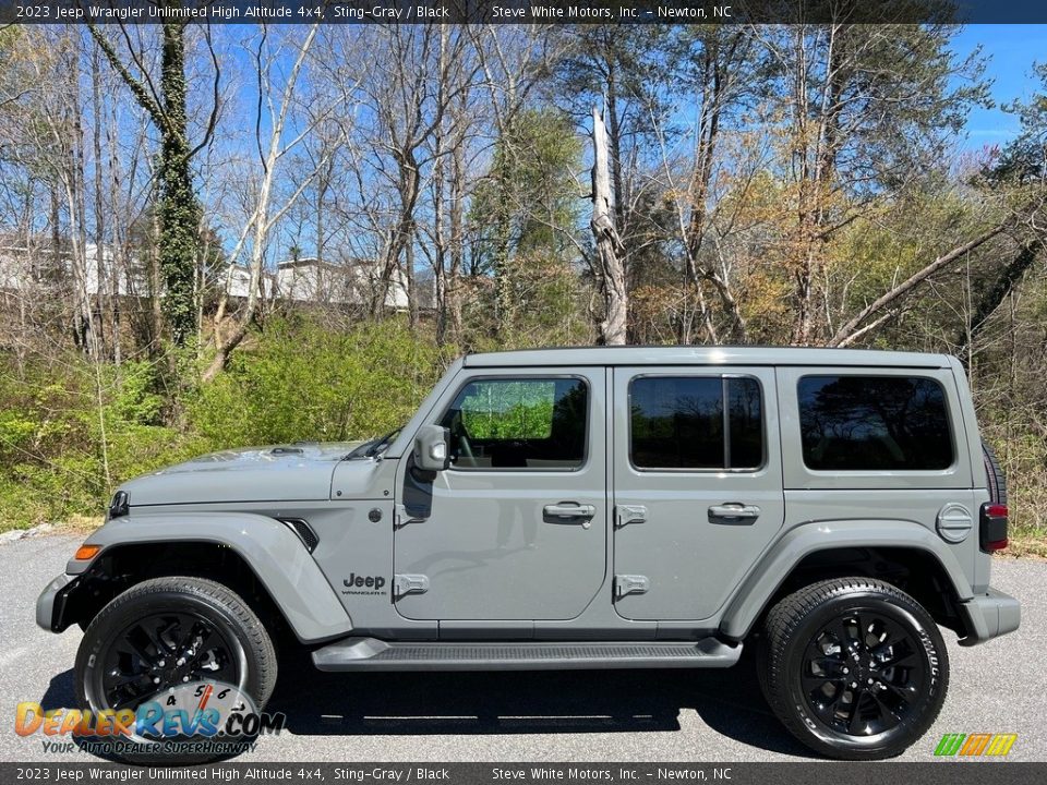 2023 Jeep Wrangler Unlimited High Altitude 4x4 Sting-Gray / Black Photo #1