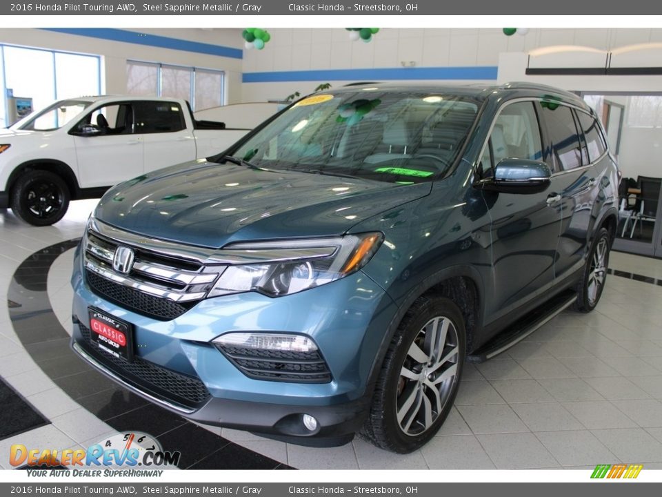 2016 Honda Pilot Touring AWD Steel Sapphire Metallic / Gray Photo #1