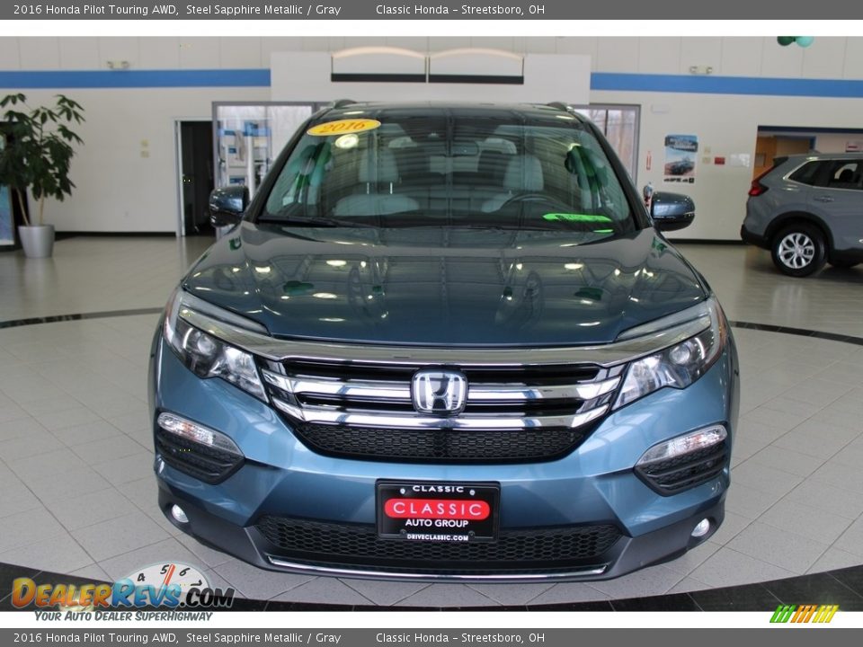 2016 Honda Pilot Touring AWD Steel Sapphire Metallic / Gray Photo #2