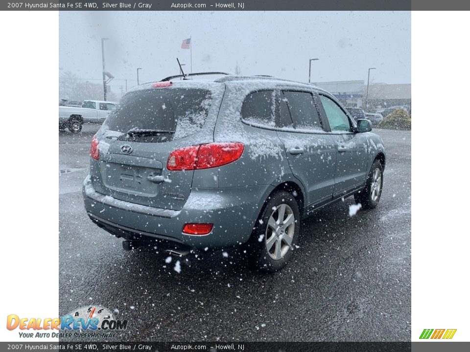 2007 Hyundai Santa Fe SE 4WD Silver Blue / Gray Photo #3