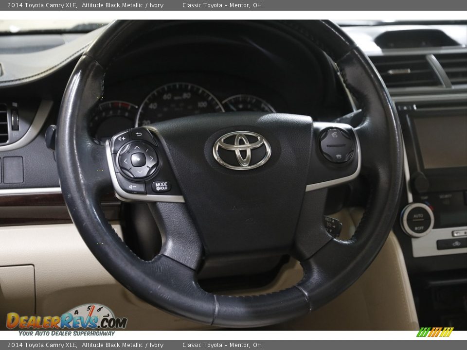 2014 Toyota Camry XLE Attitude Black Metallic / Ivory Photo #7