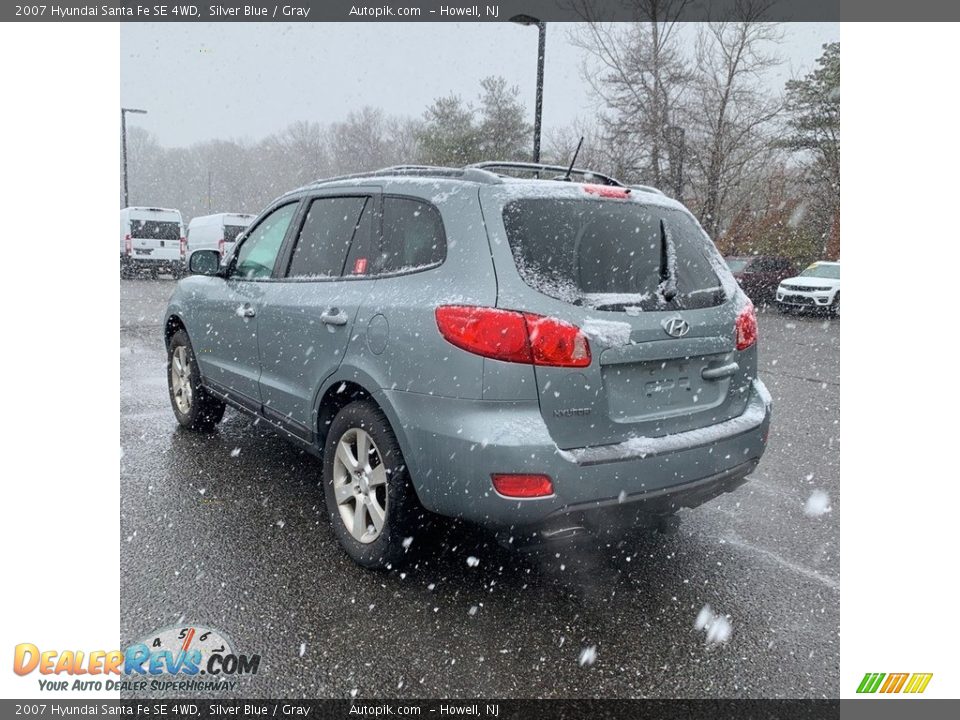 2007 Hyundai Santa Fe SE 4WD Silver Blue / Gray Photo #7