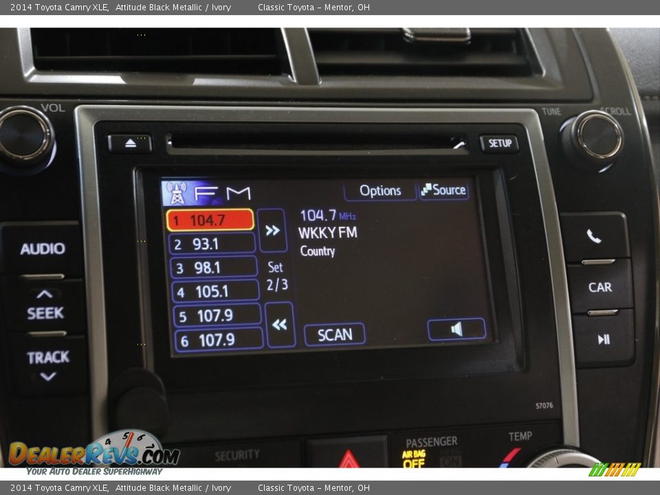 2014 Toyota Camry XLE Attitude Black Metallic / Ivory Photo #10