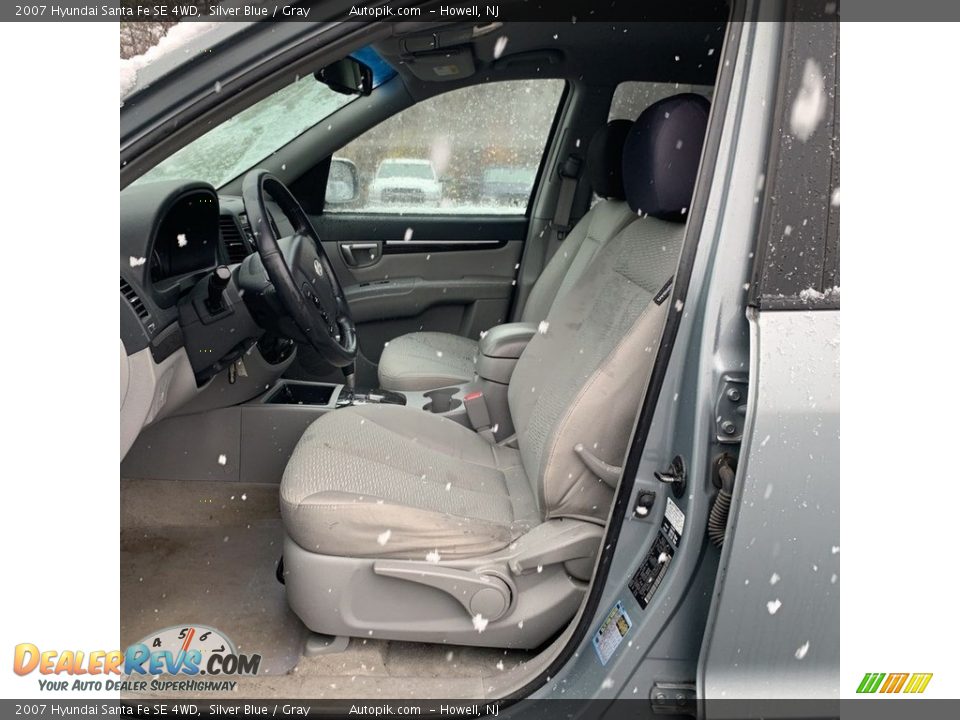 2007 Hyundai Santa Fe SE 4WD Silver Blue / Gray Photo #10