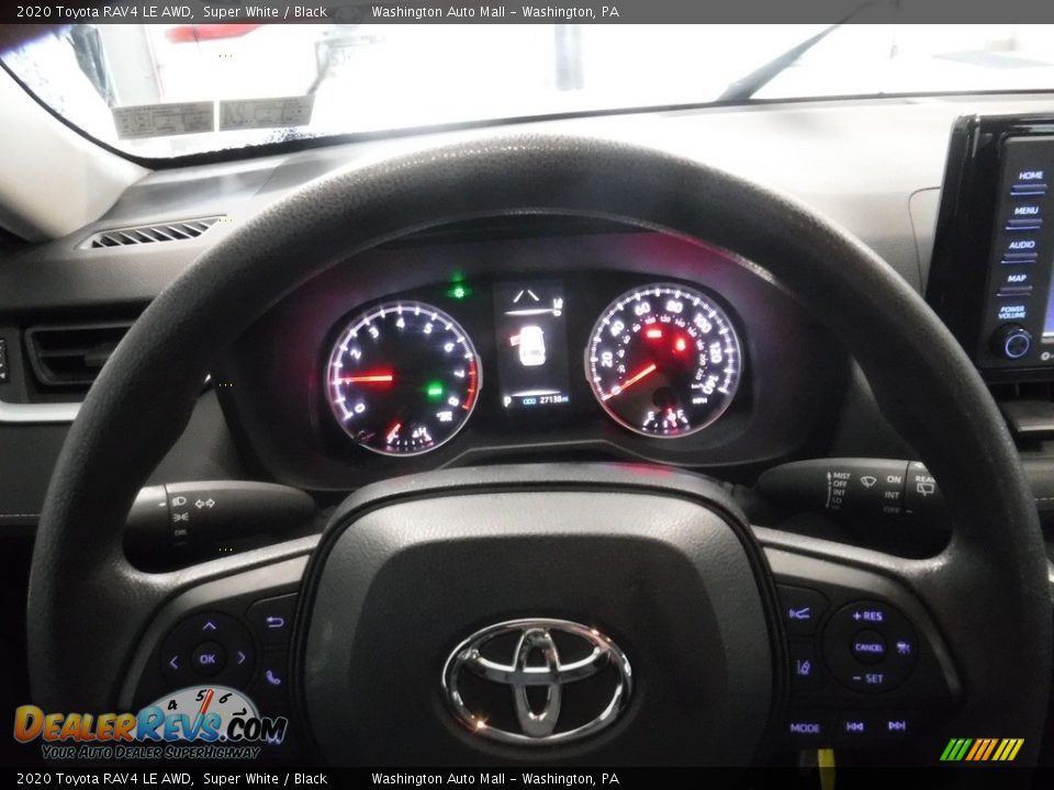 2020 Toyota RAV4 LE AWD Super White / Black Photo #25