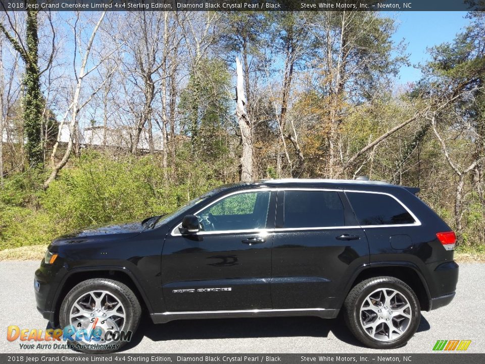 Diamond Black Crystal Pearl 2018 Jeep Grand Cherokee Limited 4x4 Sterling Edition Photo #1