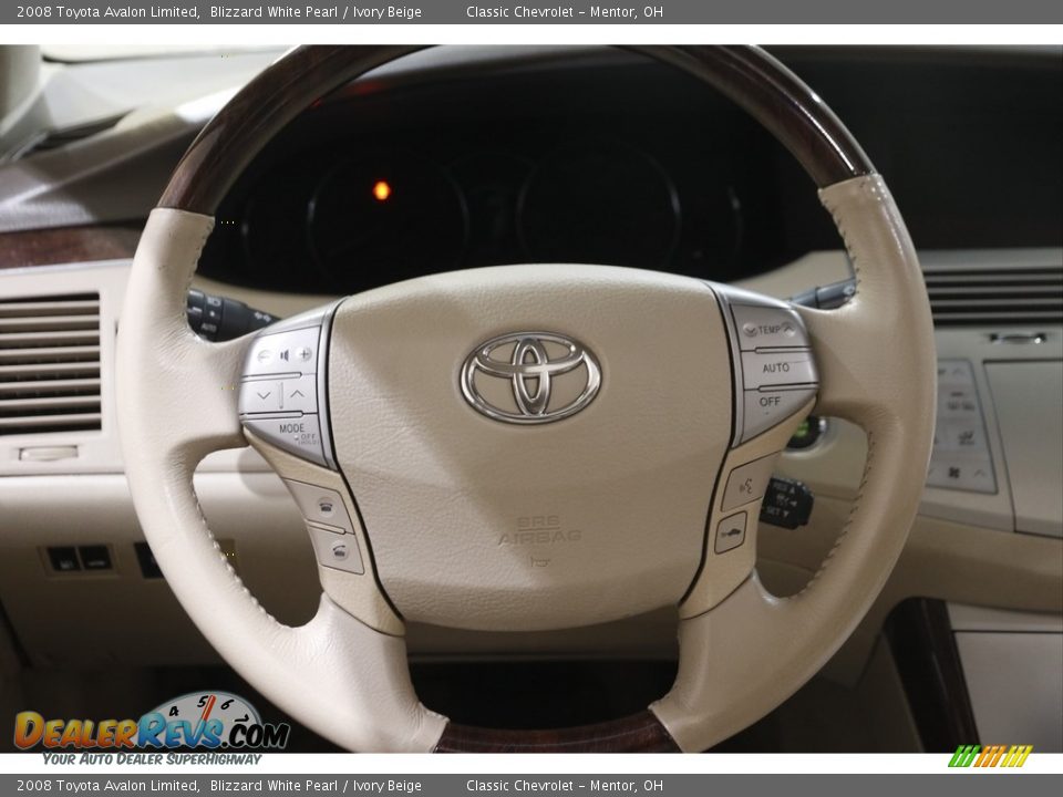 2008 Toyota Avalon Limited Blizzard White Pearl / Ivory Beige Photo #7