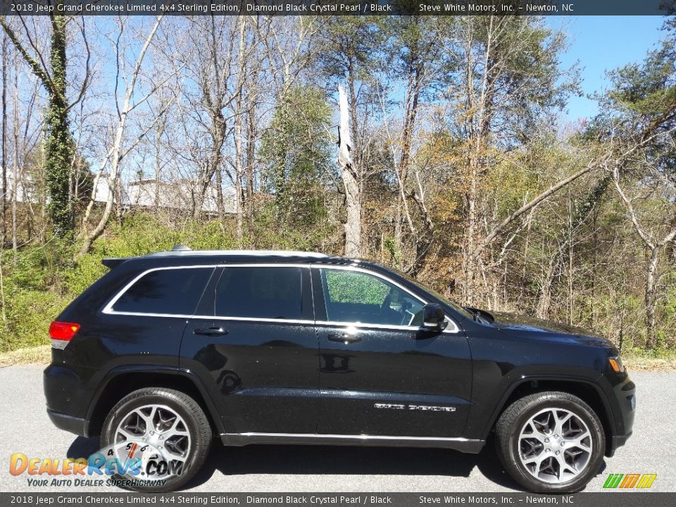 Diamond Black Crystal Pearl 2018 Jeep Grand Cherokee Limited 4x4 Sterling Edition Photo #7