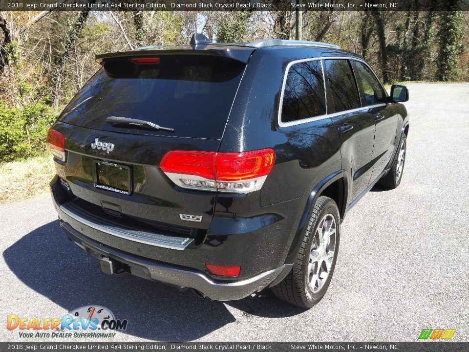 2018 Jeep Grand Cherokee Limited 4x4 Sterling Edition Diamond Black Crystal Pearl / Black Photo #8