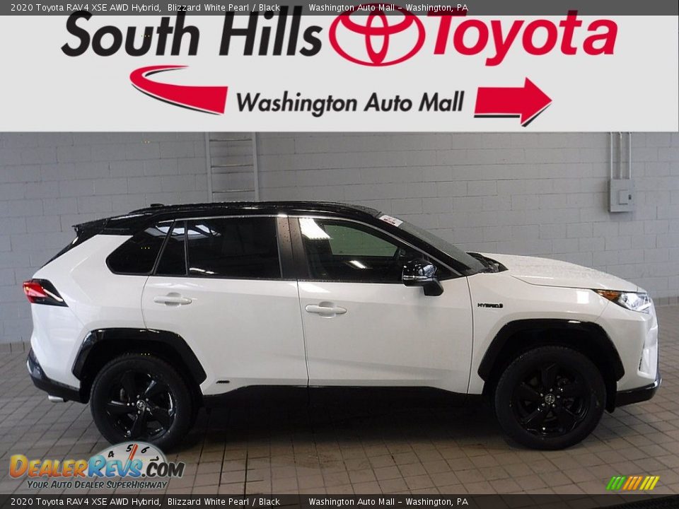 2020 Toyota RAV4 XSE AWD Hybrid Blizzard White Pearl / Black Photo #2