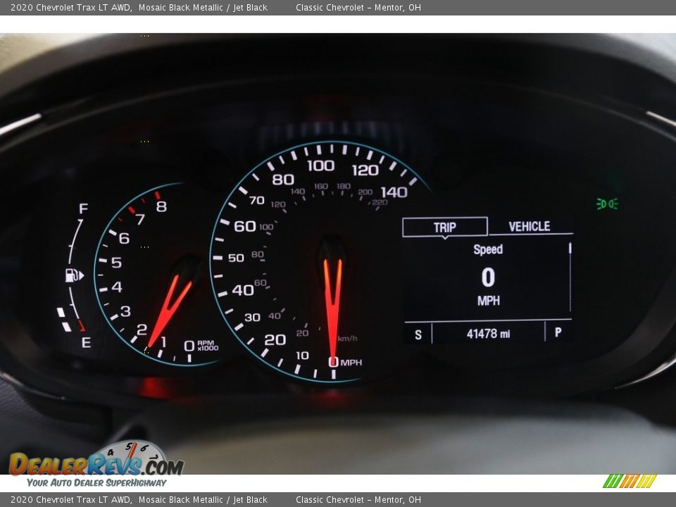 2020 Chevrolet Trax LT AWD Mosaic Black Metallic / Jet Black Photo #8