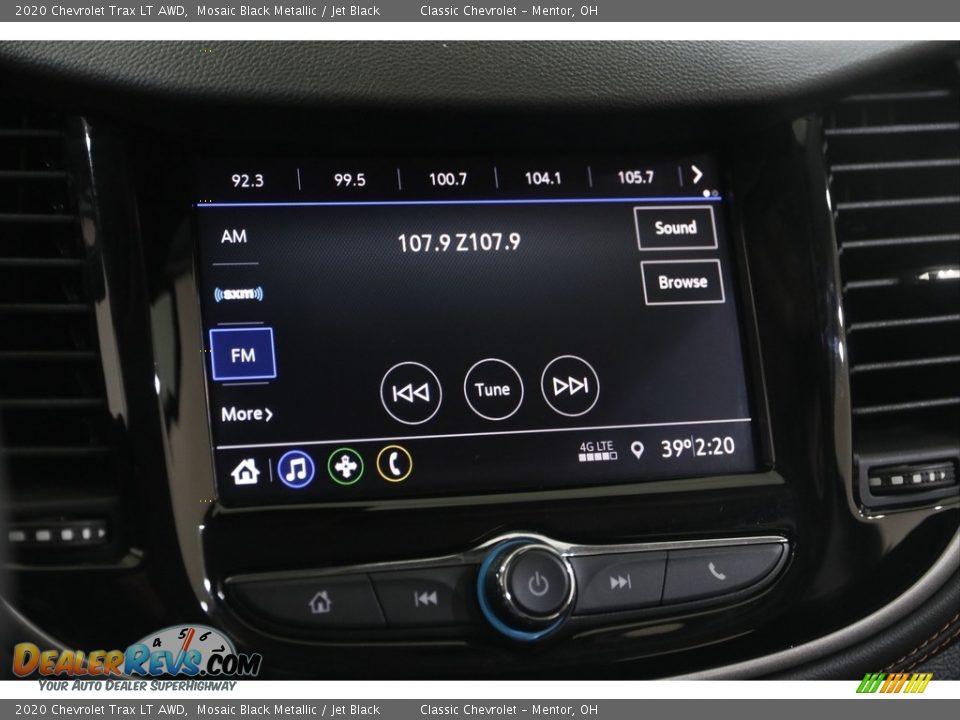 2020 Chevrolet Trax LT AWD Mosaic Black Metallic / Jet Black Photo #9