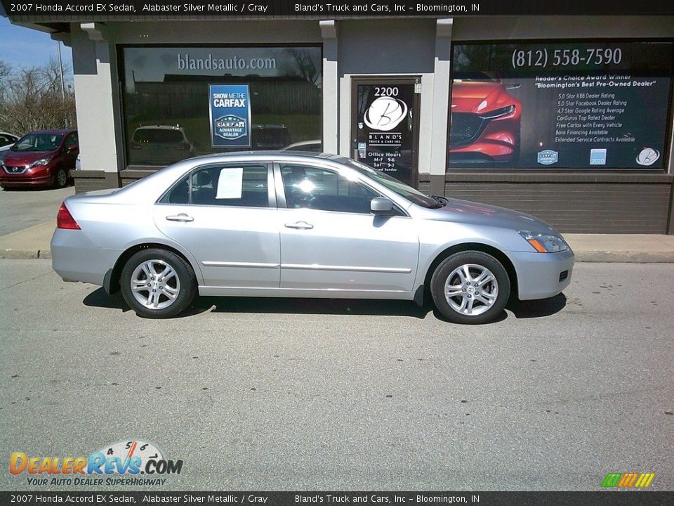 2007 Honda Accord EX Sedan Alabaster Silver Metallic / Gray Photo #1