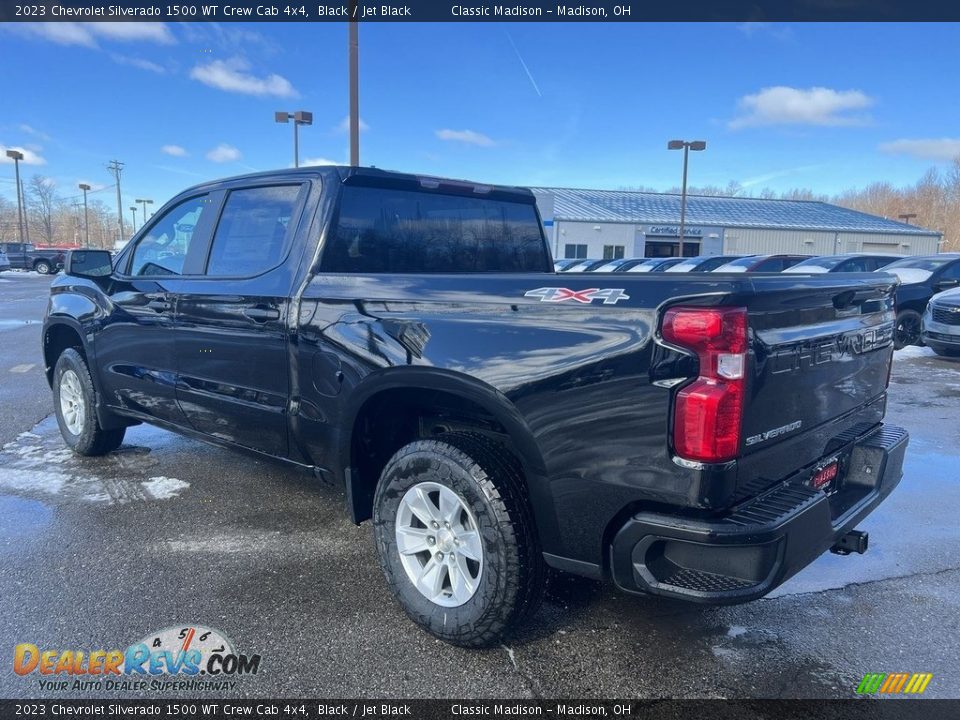2023 Chevrolet Silverado 1500 WT Crew Cab 4x4 Black / Jet Black Photo #2