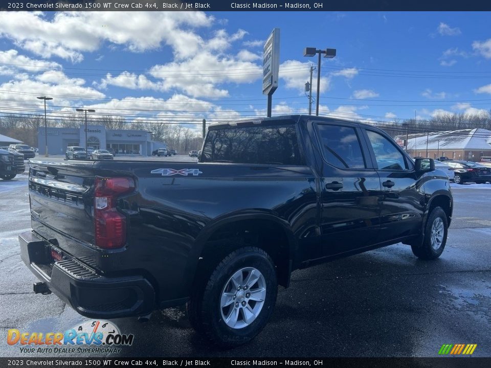 2023 Chevrolet Silverado 1500 WT Crew Cab 4x4 Black / Jet Black Photo #3