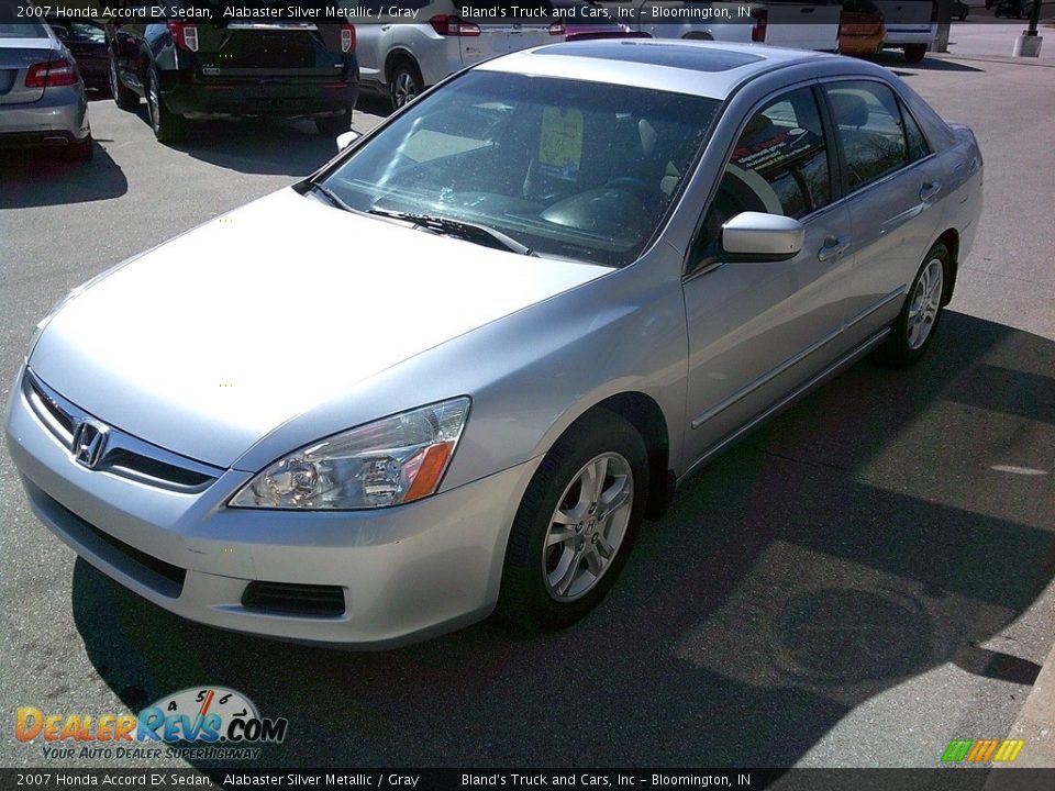 2007 Honda Accord EX Sedan Alabaster Silver Metallic / Gray Photo #4