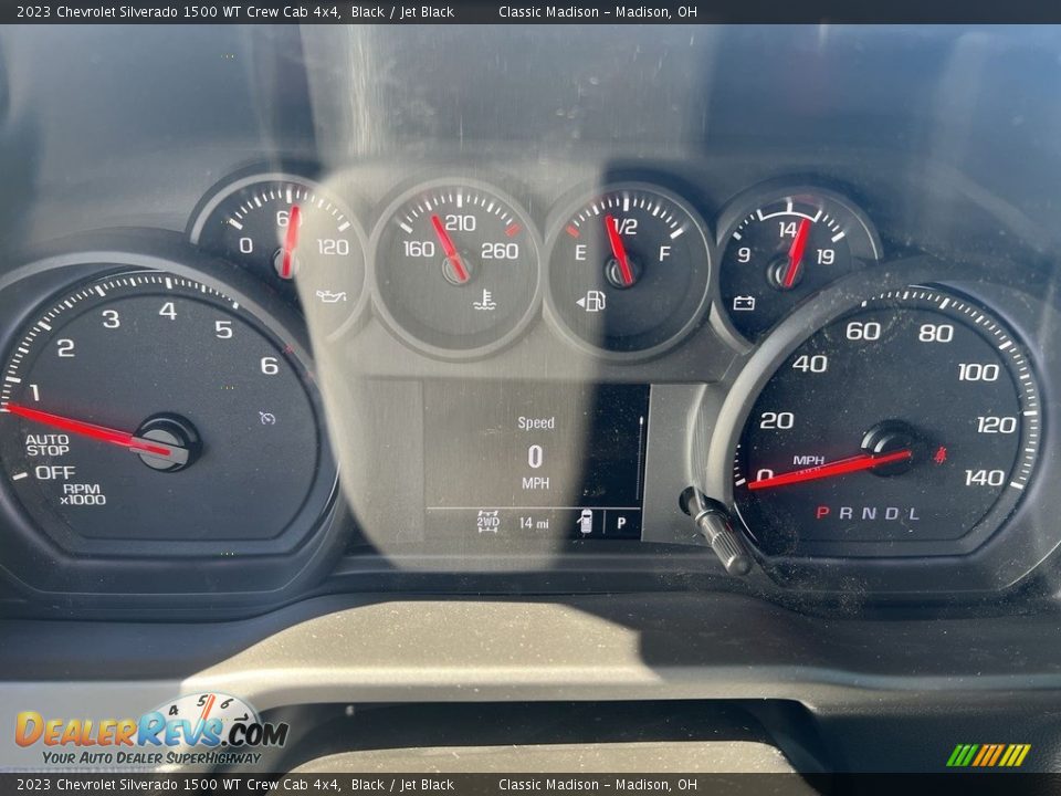 2023 Chevrolet Silverado 1500 WT Crew Cab 4x4 Black / Jet Black Photo #10