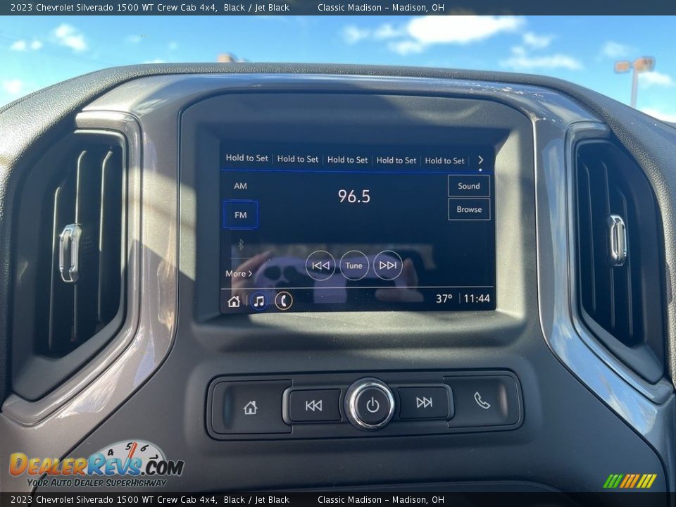 2023 Chevrolet Silverado 1500 WT Crew Cab 4x4 Black / Jet Black Photo #11