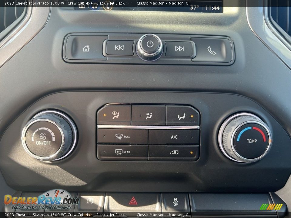 2023 Chevrolet Silverado 1500 WT Crew Cab 4x4 Black / Jet Black Photo #13