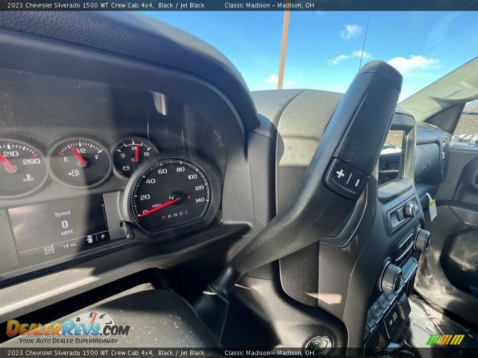 2023 Chevrolet Silverado 1500 WT Crew Cab 4x4 Black / Jet Black Photo #14