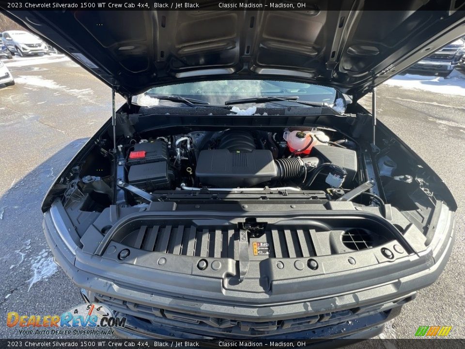 2023 Chevrolet Silverado 1500 WT Crew Cab 4x4 Black / Jet Black Photo #19