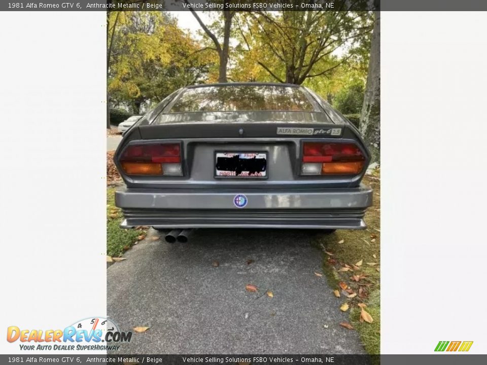 1981 Alfa Romeo GTV 6 Anthracite Metallic / Beige Photo #7