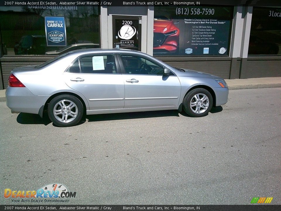 2007 Honda Accord EX Sedan Alabaster Silver Metallic / Gray Photo #26