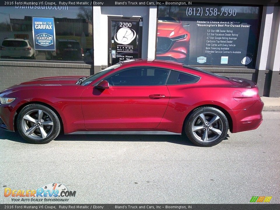 2016 Ford Mustang V6 Coupe Ruby Red Metallic / Ebony Photo #17