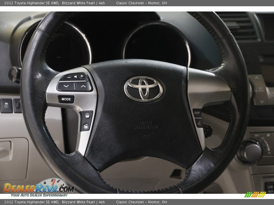 2012 Toyota Highlander SE 4WD Blizzard White Pearl / Ash Photo #7