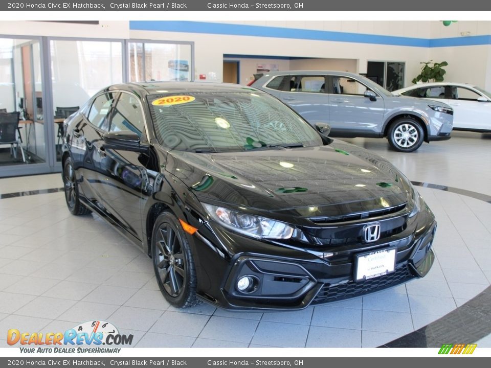 2020 Honda Civic EX Hatchback Crystal Black Pearl / Black Photo #3