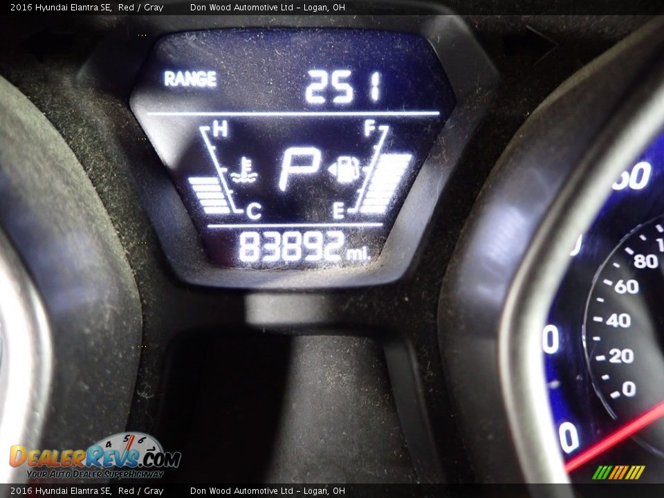 2016 Hyundai Elantra SE Red / Gray Photo #27