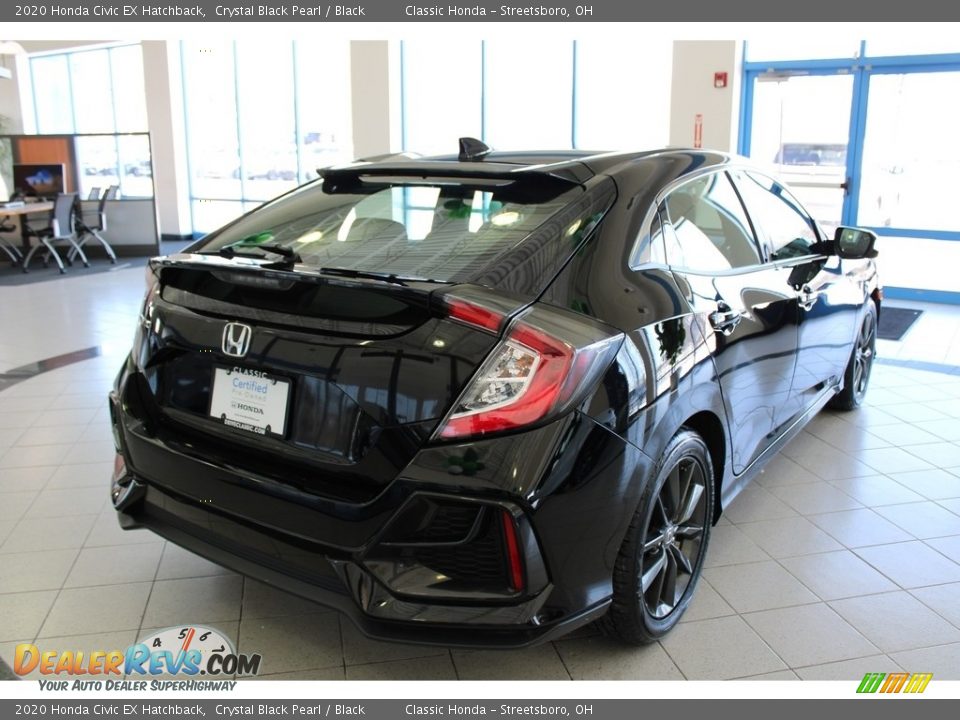 2020 Honda Civic EX Hatchback Crystal Black Pearl / Black Photo #5