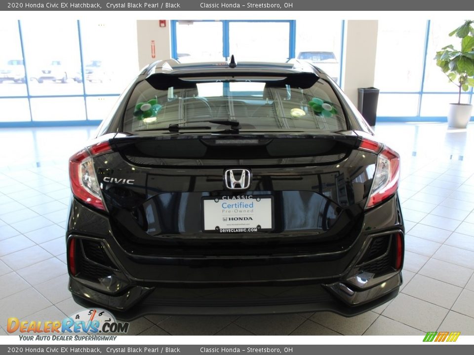 2020 Honda Civic EX Hatchback Crystal Black Pearl / Black Photo #6