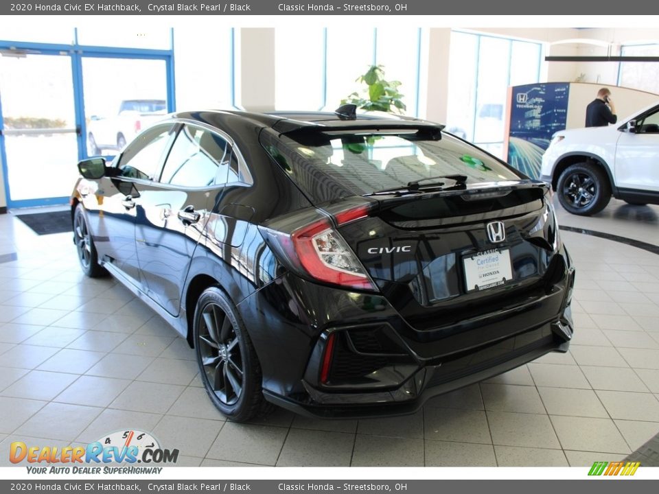 2020 Honda Civic EX Hatchback Crystal Black Pearl / Black Photo #7