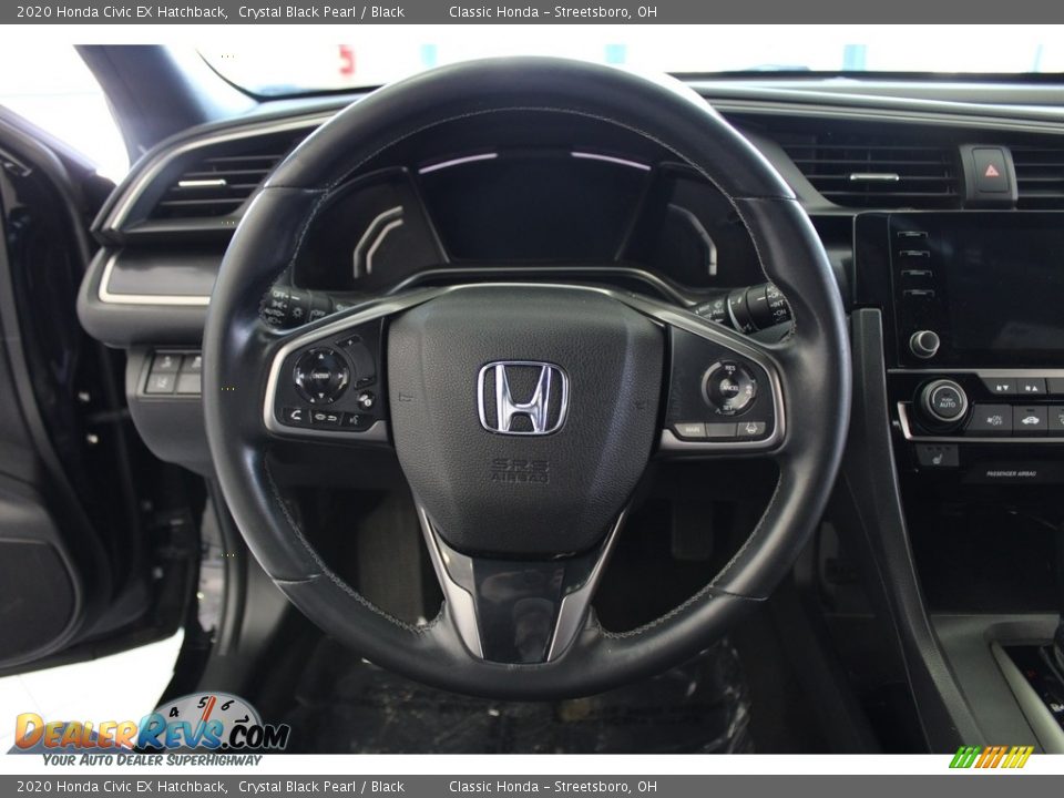 2020 Honda Civic EX Hatchback Crystal Black Pearl / Black Photo #19
