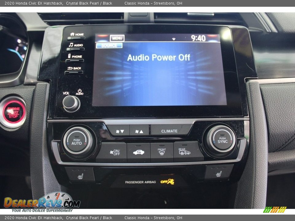 2020 Honda Civic EX Hatchback Crystal Black Pearl / Black Photo #21
