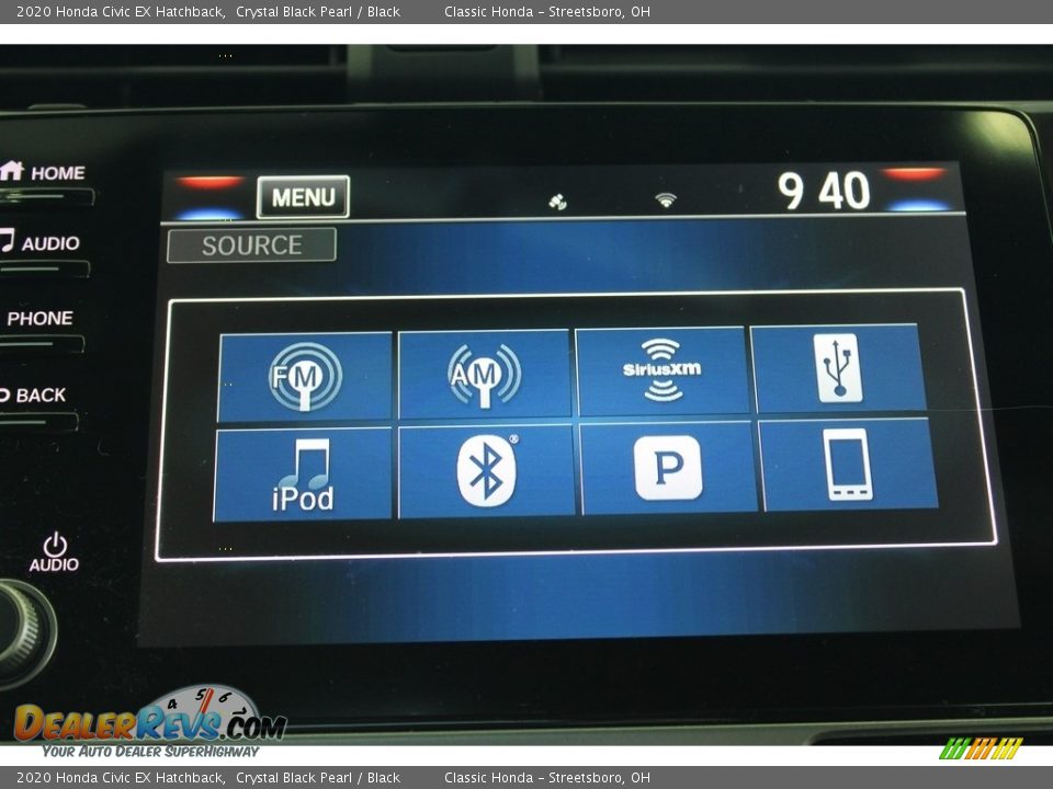 2020 Honda Civic EX Hatchback Crystal Black Pearl / Black Photo #22
