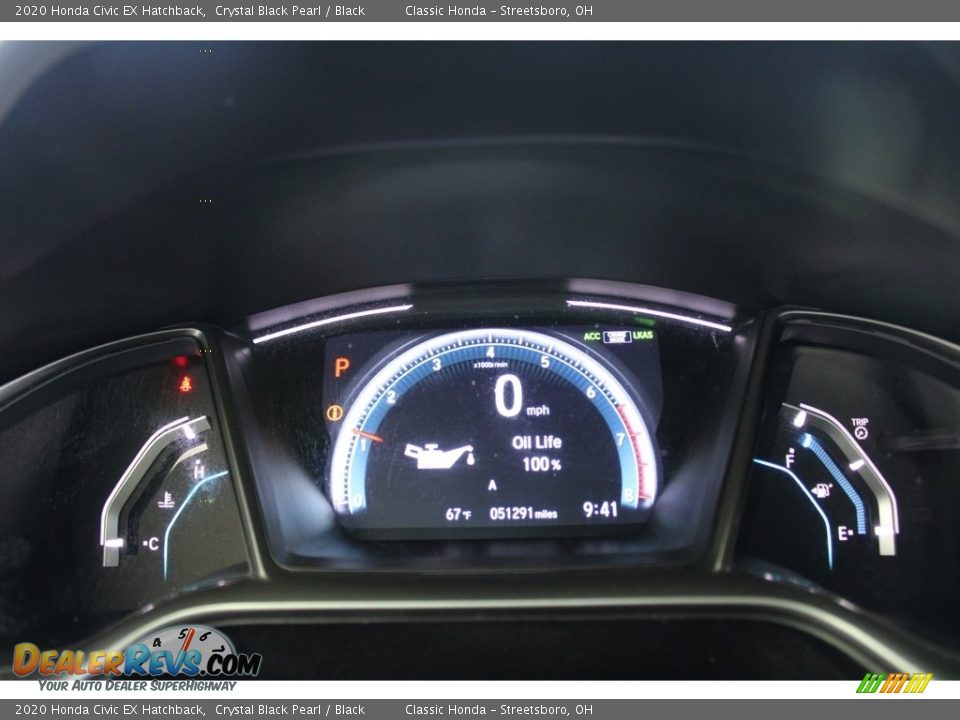 2020 Honda Civic EX Hatchback Crystal Black Pearl / Black Photo #25