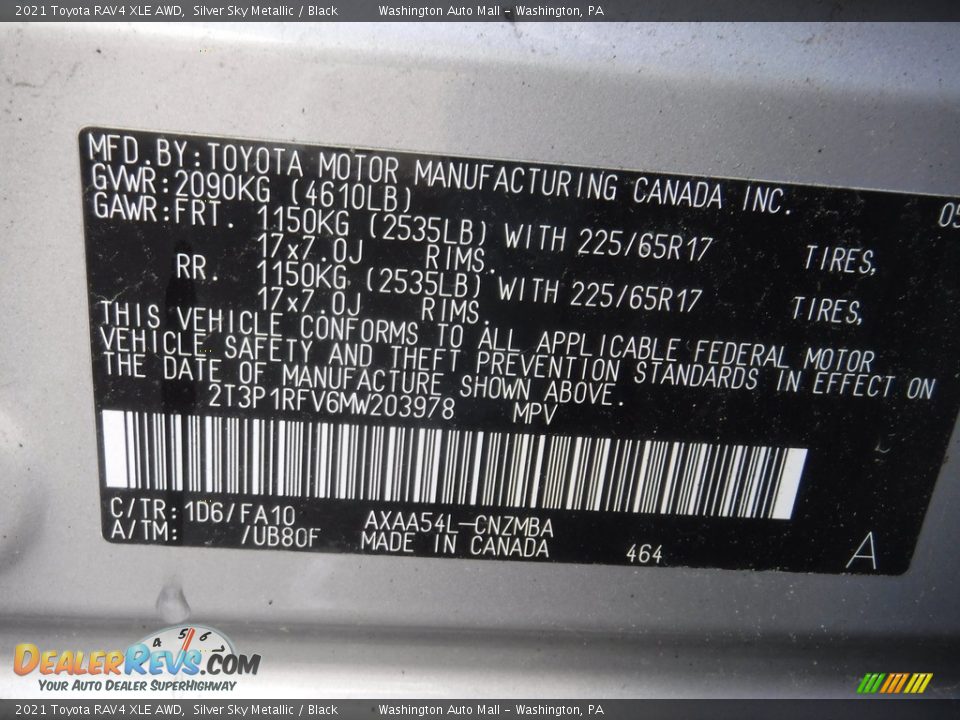 2021 Toyota RAV4 XLE AWD Silver Sky Metallic / Black Photo #31