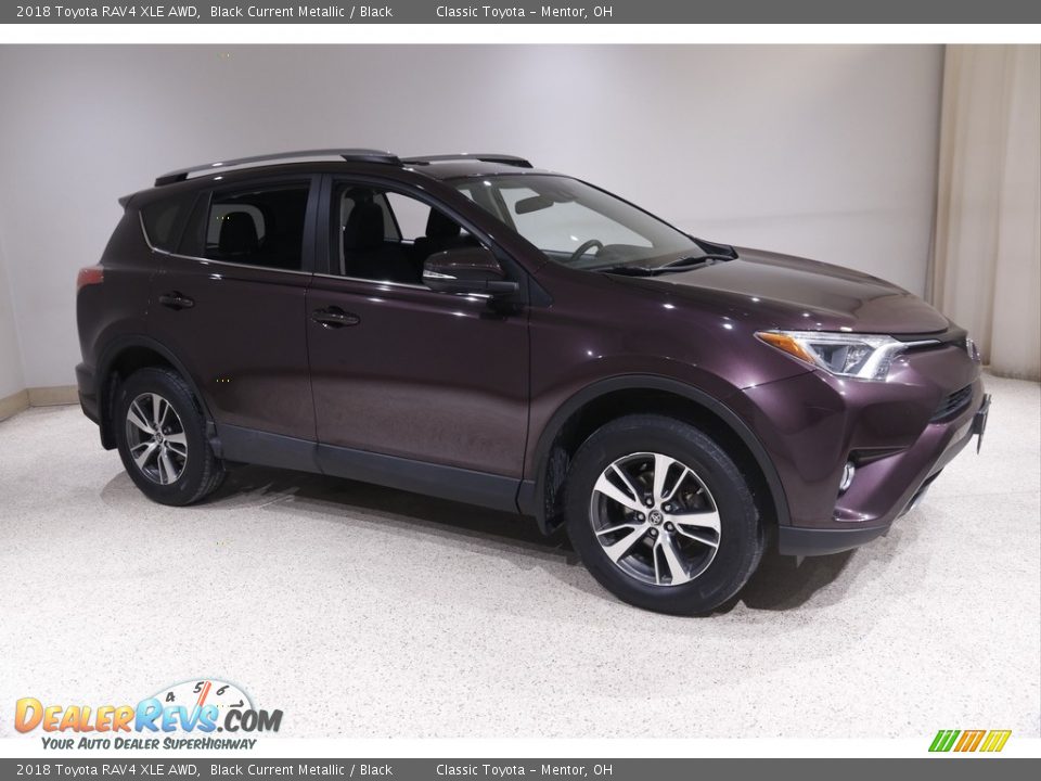 2018 Toyota RAV4 XLE AWD Black Current Metallic / Black Photo #1