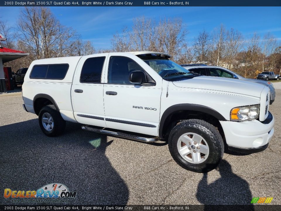 2003 Dodge Ram 1500 SLT Quad Cab 4x4 Bright White / Dark Slate Gray Photo #1