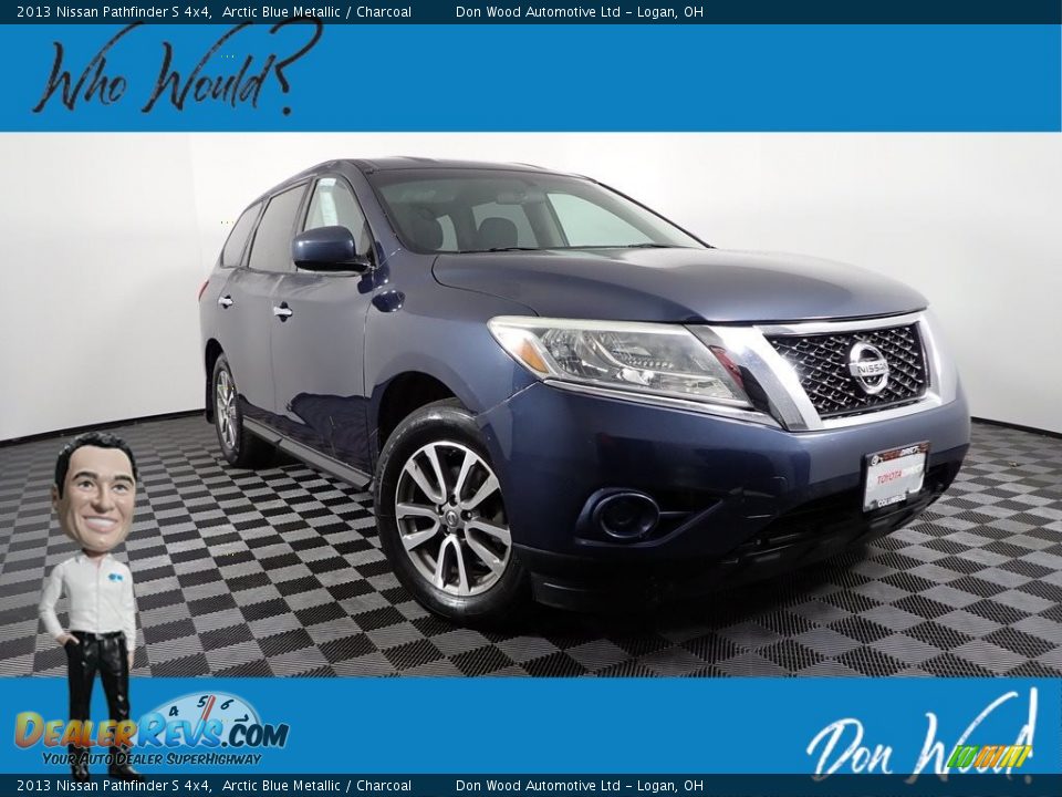 2013 Nissan Pathfinder S 4x4 Arctic Blue Metallic / Charcoal Photo #1