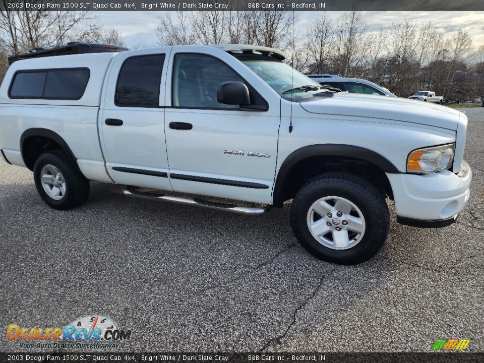 2003 Dodge Ram 1500 SLT Quad Cab 4x4 Bright White / Dark Slate Gray Photo #3