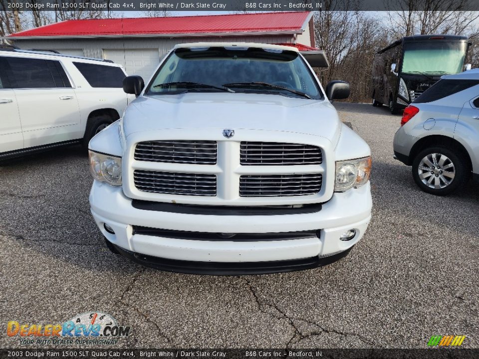 2003 Dodge Ram 1500 SLT Quad Cab 4x4 Bright White / Dark Slate Gray Photo #4