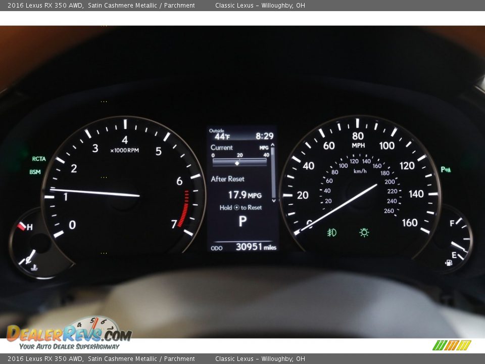 2016 Lexus RX 350 AWD Gauges Photo #8