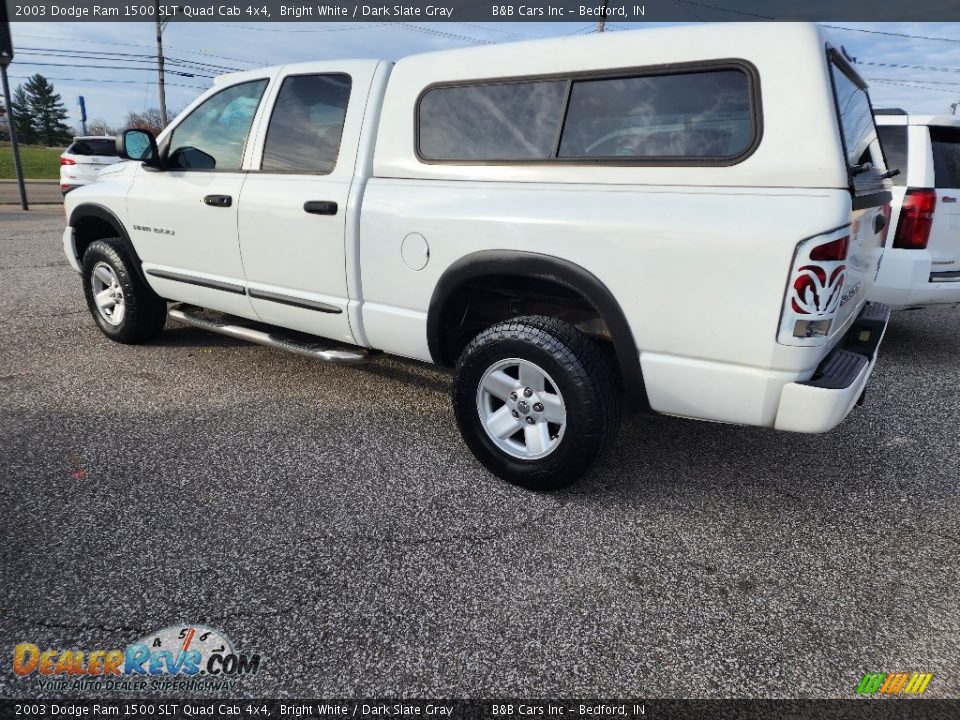 2003 Dodge Ram 1500 SLT Quad Cab 4x4 Bright White / Dark Slate Gray Photo #6