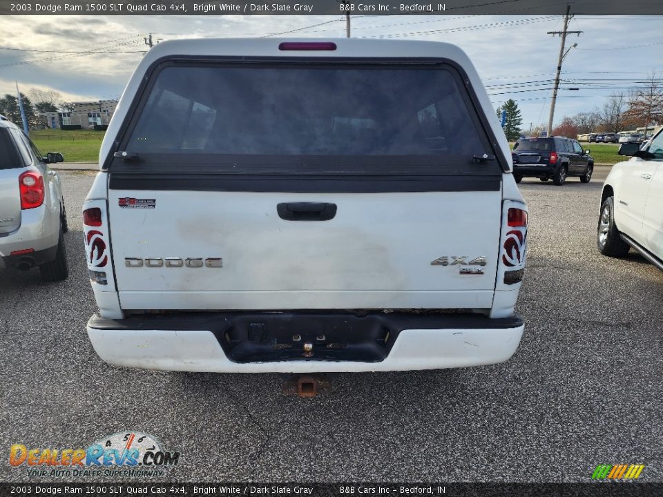 2003 Dodge Ram 1500 SLT Quad Cab 4x4 Bright White / Dark Slate Gray Photo #7