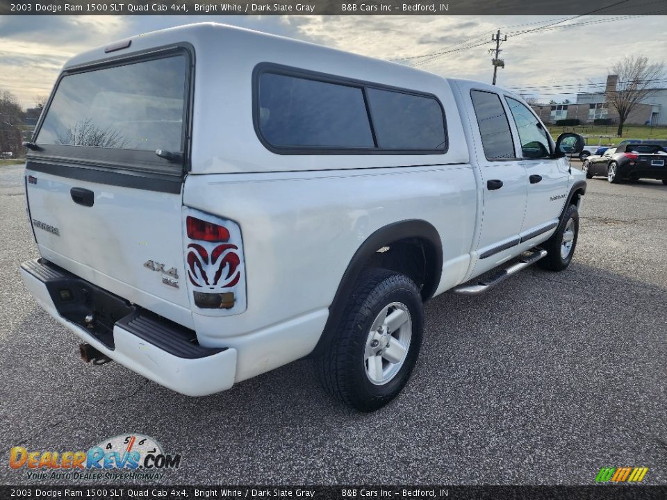 2003 Dodge Ram 1500 SLT Quad Cab 4x4 Bright White / Dark Slate Gray Photo #8