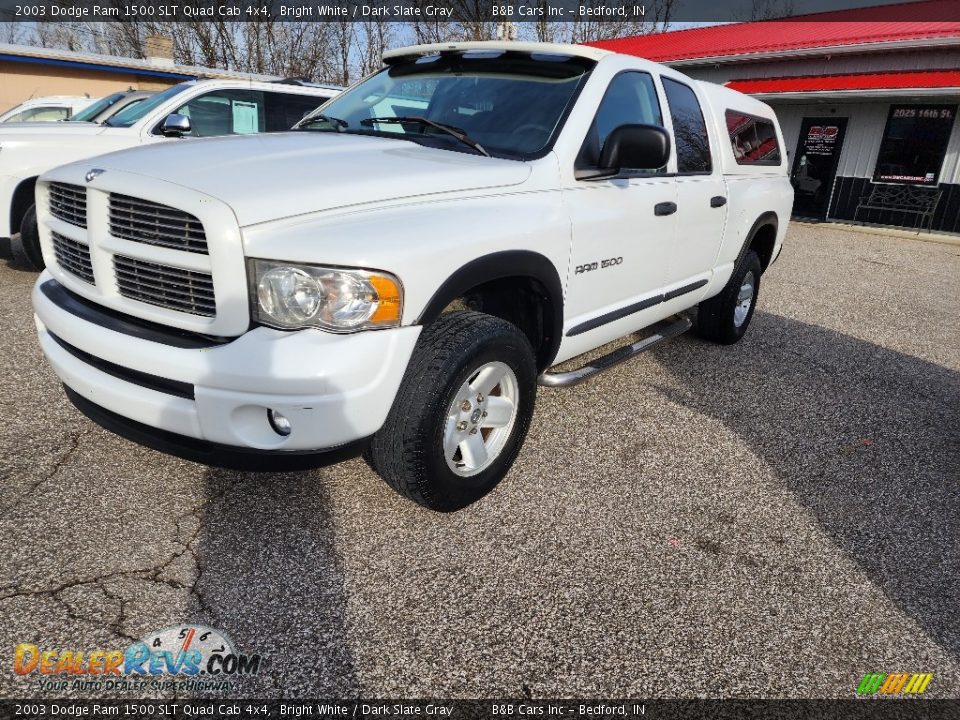 2003 Dodge Ram 1500 SLT Quad Cab 4x4 Bright White / Dark Slate Gray Photo #23