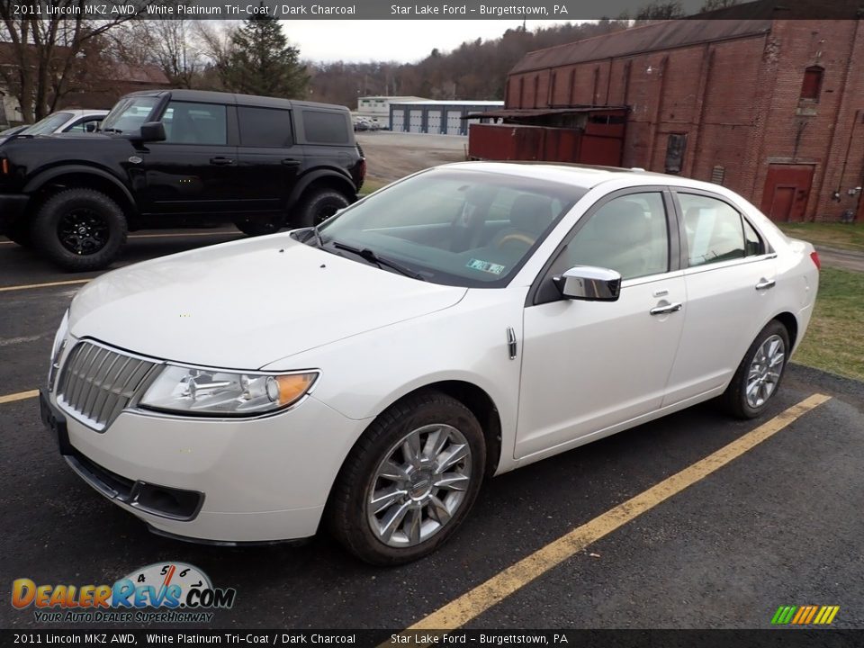 2011 Lincoln MKZ AWD White Platinum Tri-Coat / Dark Charcoal Photo #1